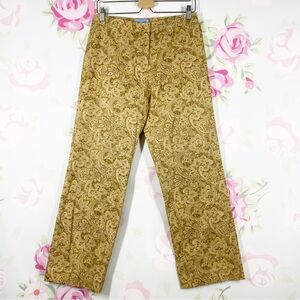 J. McLaughlin Brown Paisley Print Pants 10